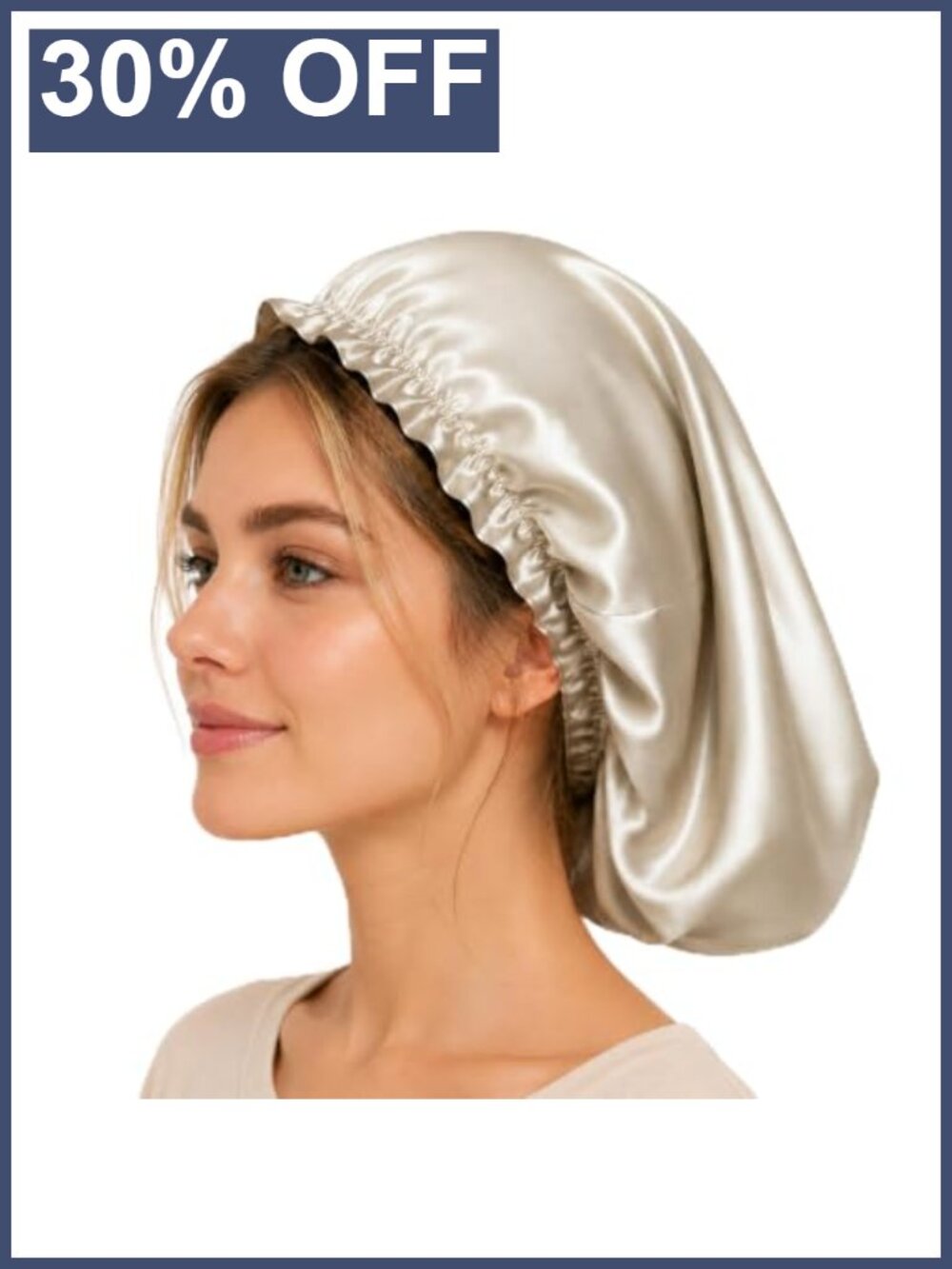 100% Mulberry Silk Bonnet for Sleeping Women Adjustable Sleep Cap